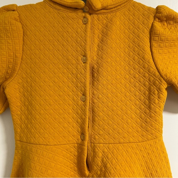 Janie and Jack The West Side Quilted Dress Sunflower Yellow 8 - Picture 6 of 10